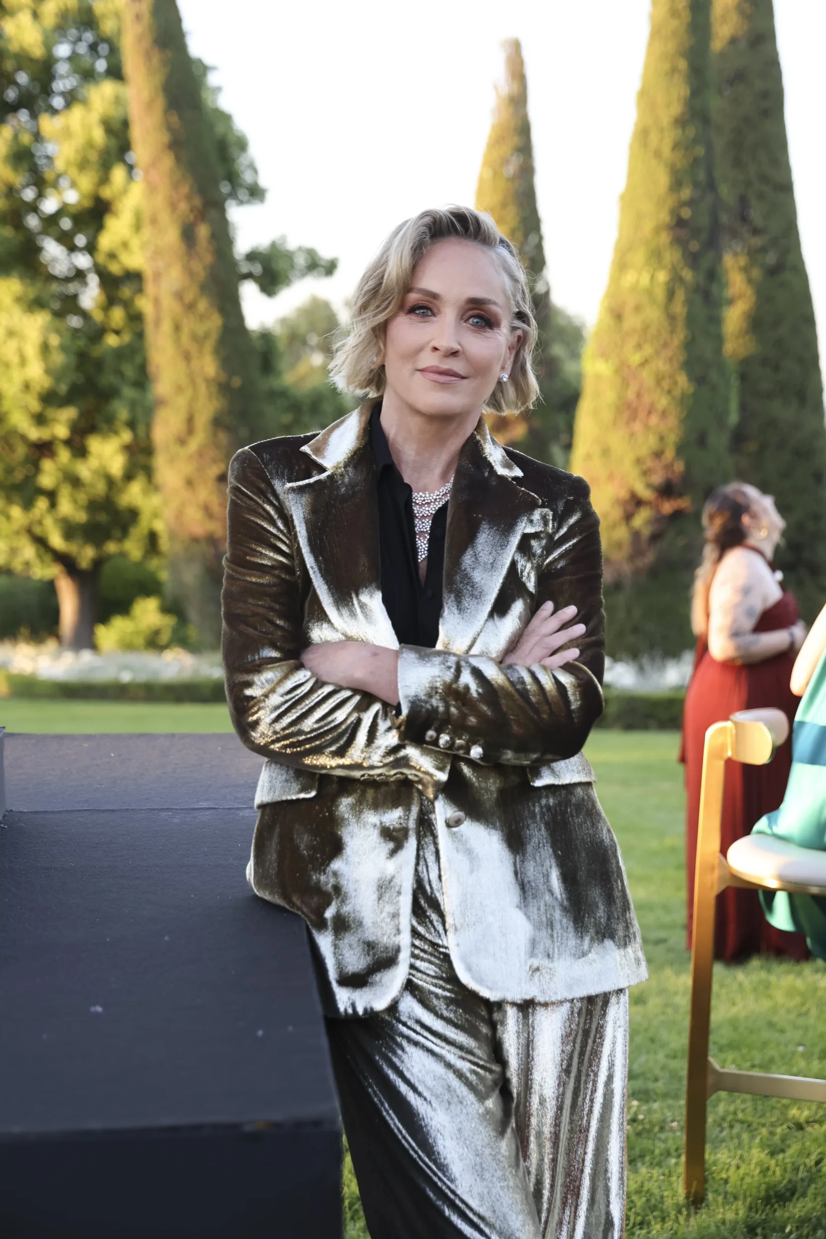 Sharon Stone — golden hour portrait, Cannes Film Festival 2026