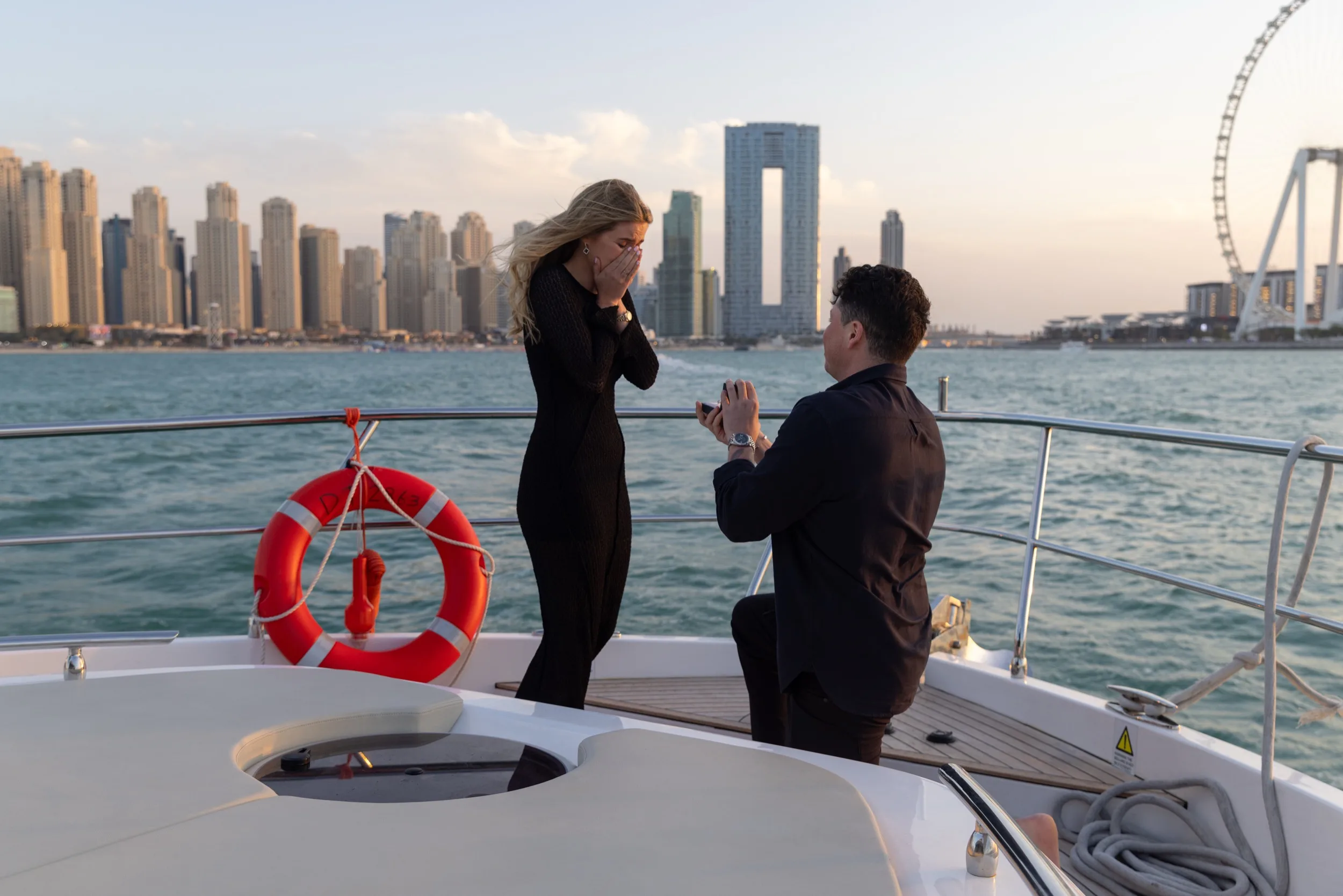 Private yacht proposal — discreet celebration photography